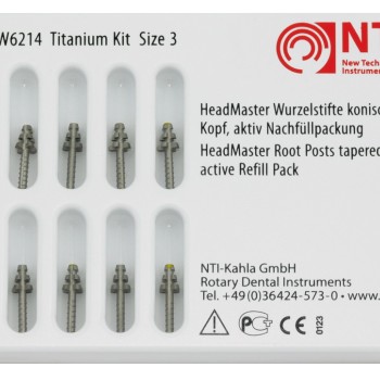 NTI-Kahla коренови щифтове от титан-актив 10 броя  № 3 конус
