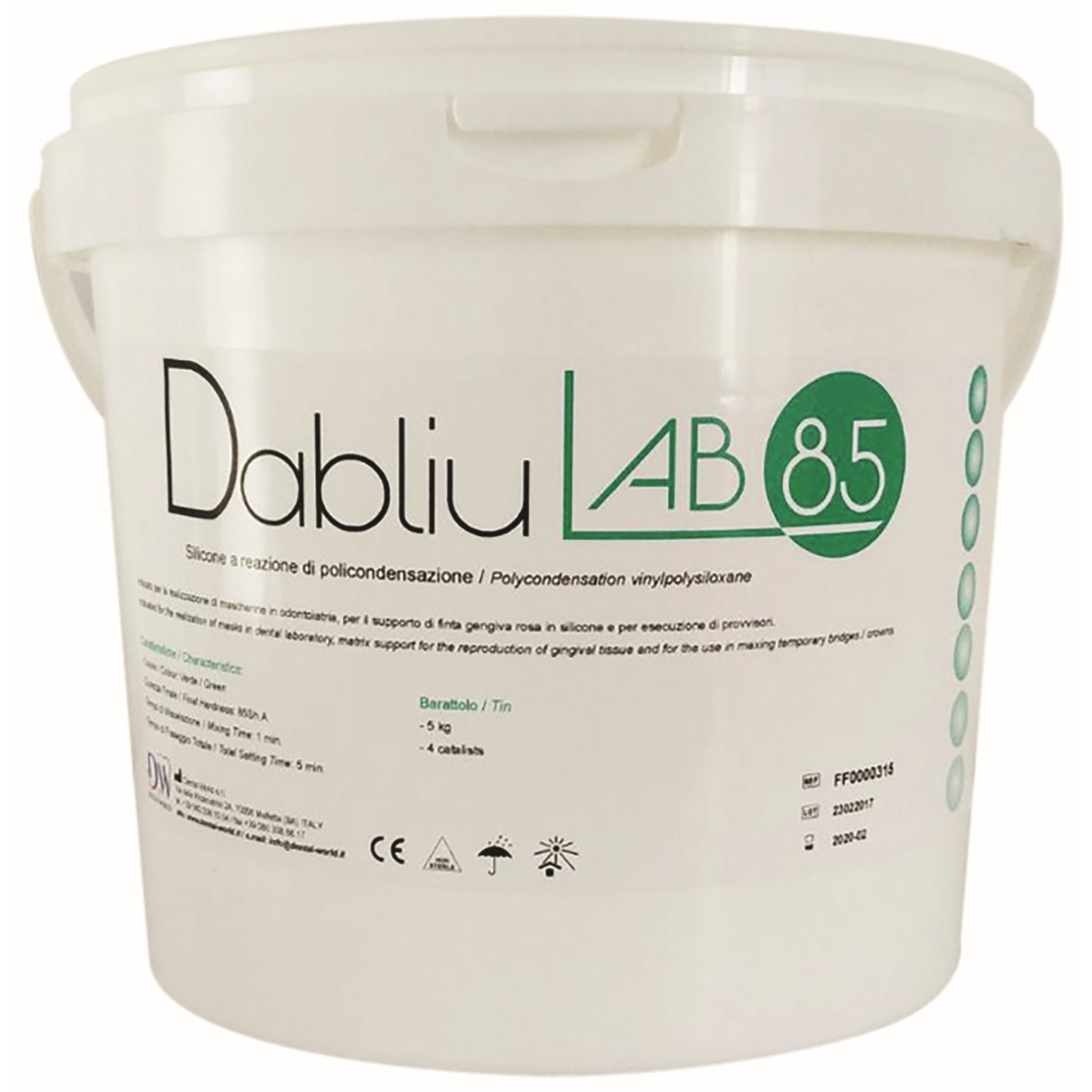 Dabliu AB 85 - лабораторен С - силикон до 140 градуса  5 kg+ 2 катализатора х 60 мл подарък