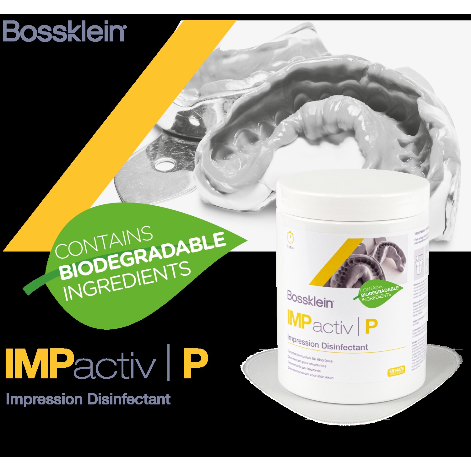 Bossklein IMPactiv P Powder - дезинфектант за отпечатъци прах 700 г 