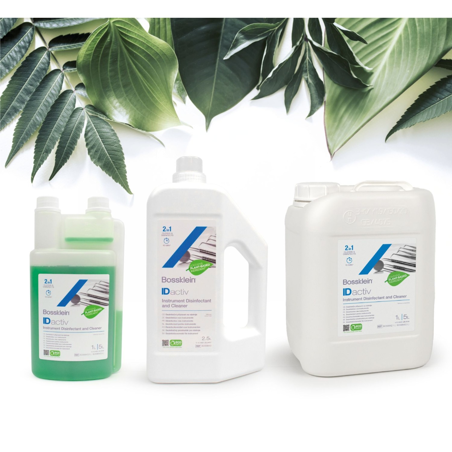 Bossklein IDactiv Instrument Disinfectant 2.5 л за едър, дребен и ендодонтски  инструментариум