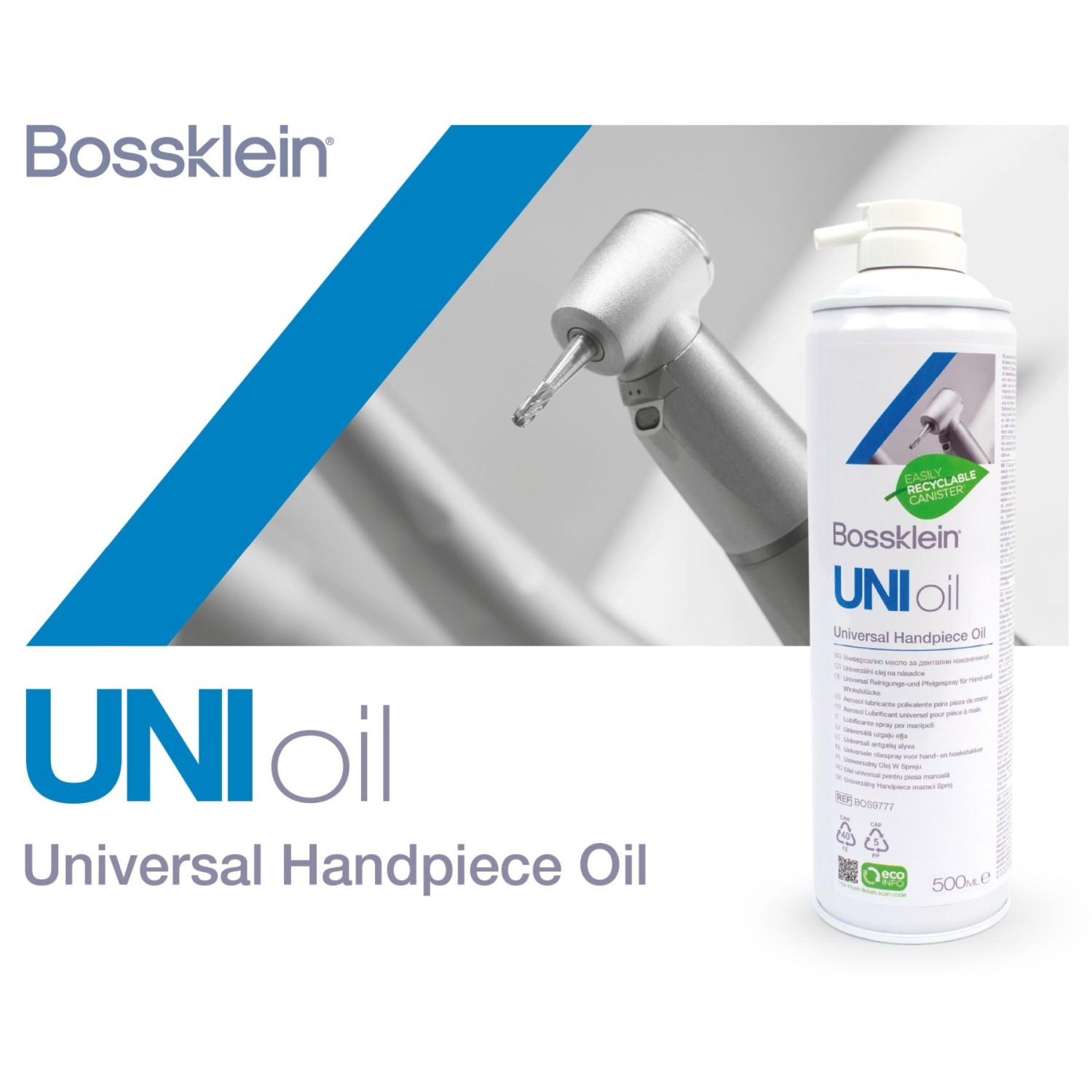 Bossklein Universal handpiece Oil Spray - универсално масло за турбини и наконечници
