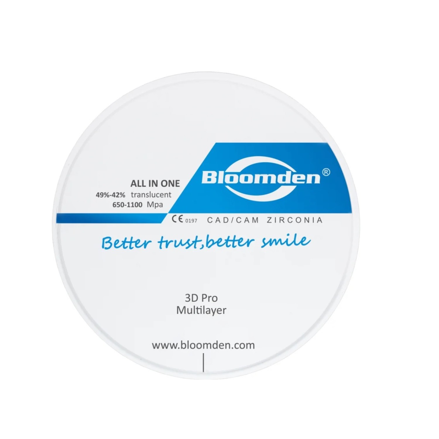 Циркониев диск Bloomden 3D Pro Multilayer 12mm