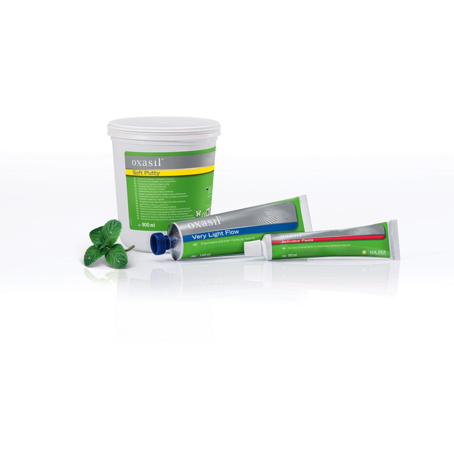 Oxasil Putty 900 ml+Oxasil  Light/Very Light Flow 140 ml + Oxasil activator 60 ml 