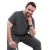 Туника SMART с къс ръкав - сива - големи размери
